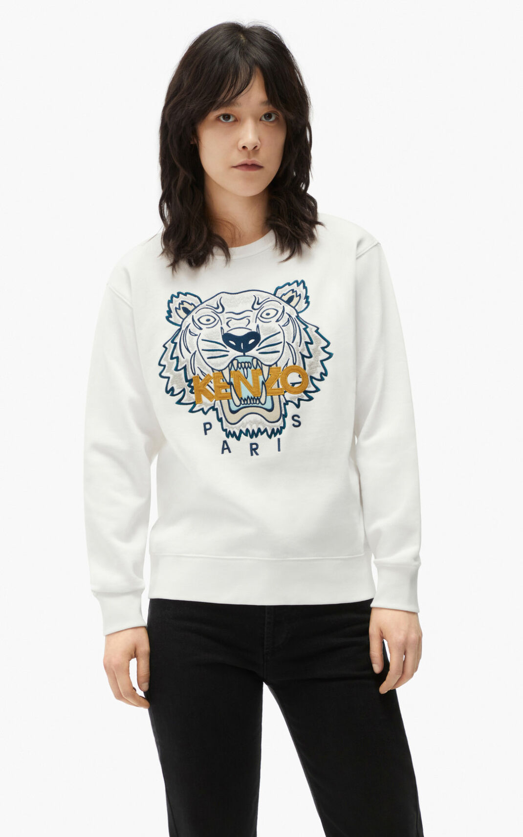 Kenzo Tiger Ženska Puloverji Bela SI-2058578